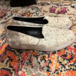 Genuine, cowhide slip ons